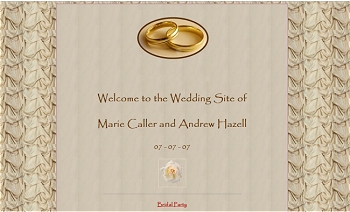 wedding site of Marie & Andrew