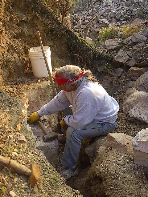 Chuck at the top of his quarry