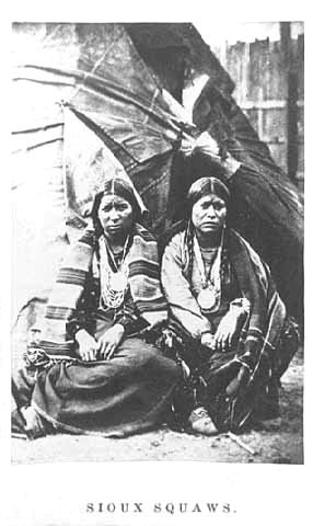 2 Dakota women at Fort Snelling 1862