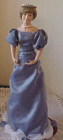 princess diana porcelain doll blue dress